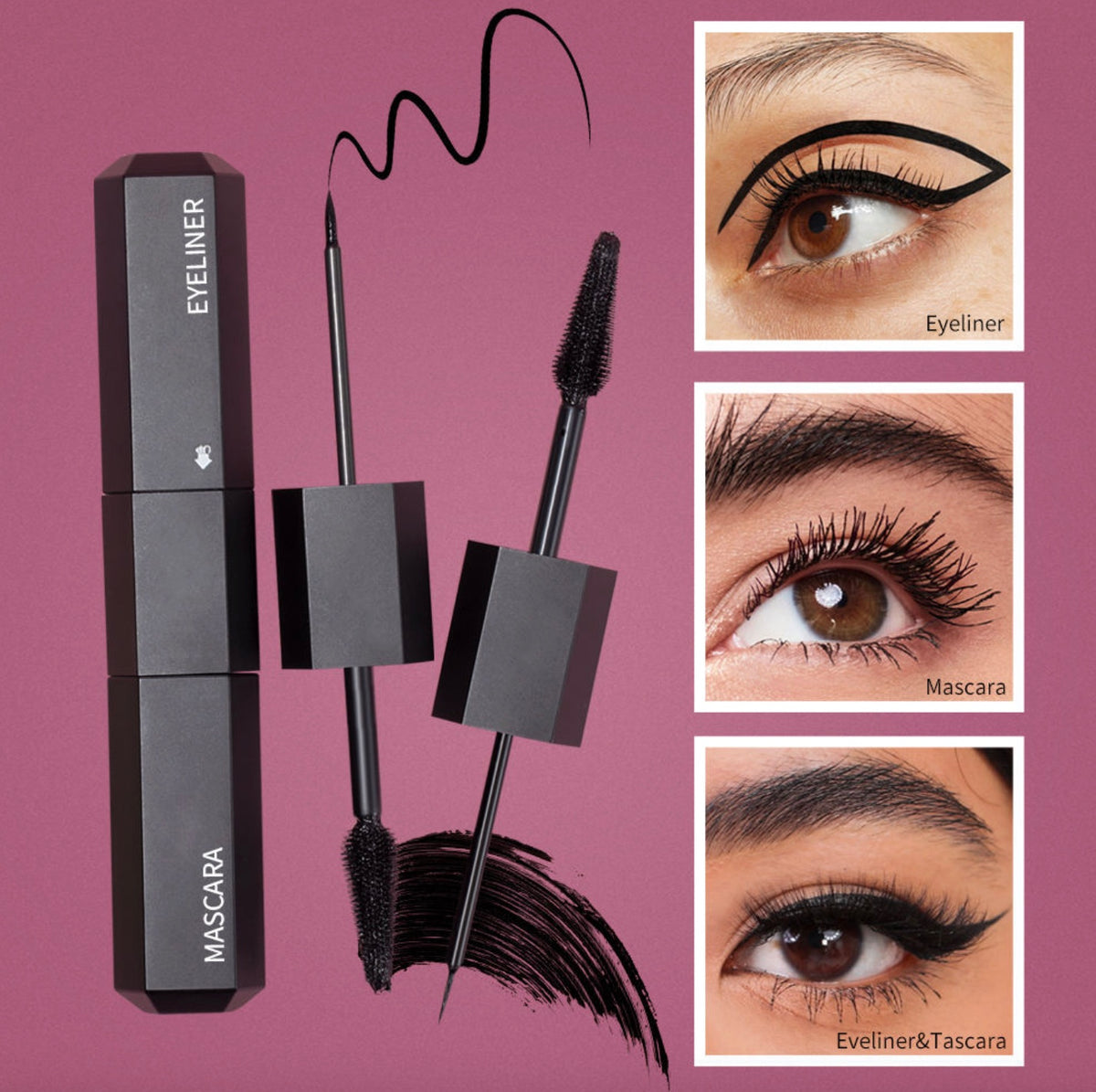 2-in-1 Waterproof Mascara & Liquid Eyeliner