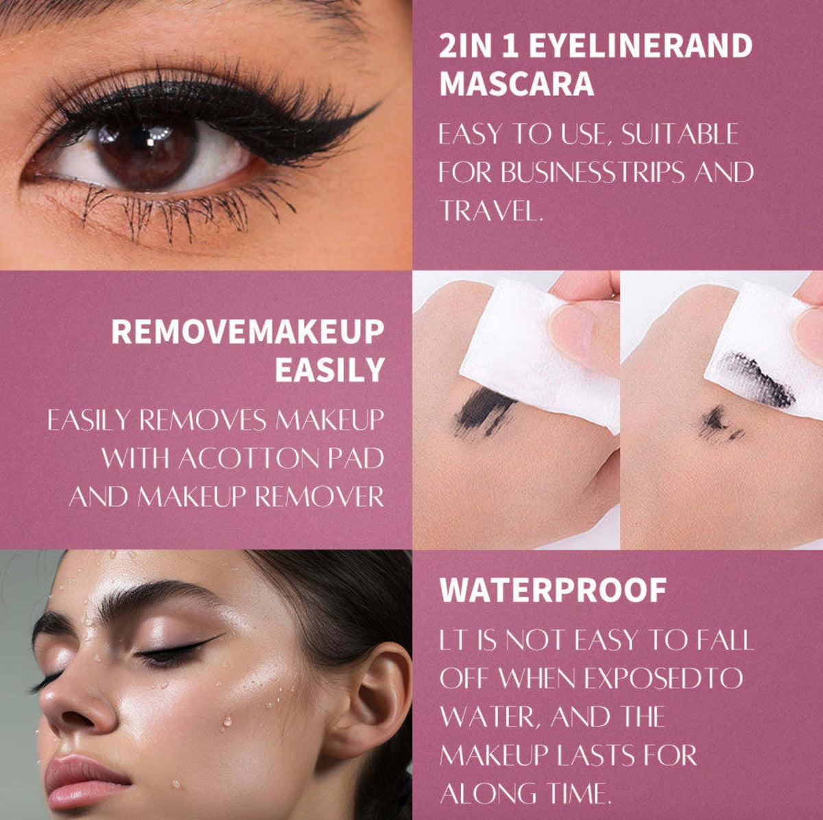 2-in-1 Waterproof Mascara & Liquid Eyeliner